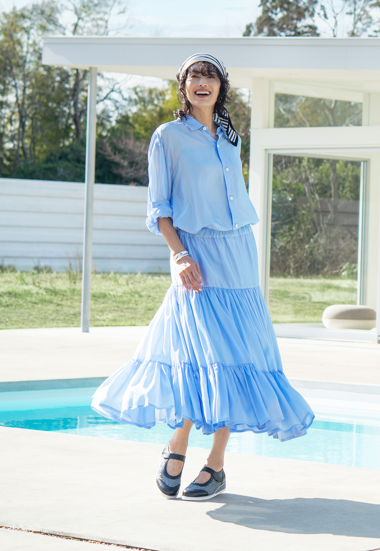 4E チュールメリージェーンシューズ