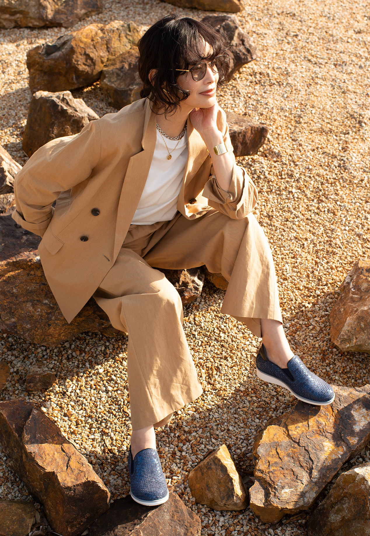 ４E 水面のきらめきメッシュスリッポン