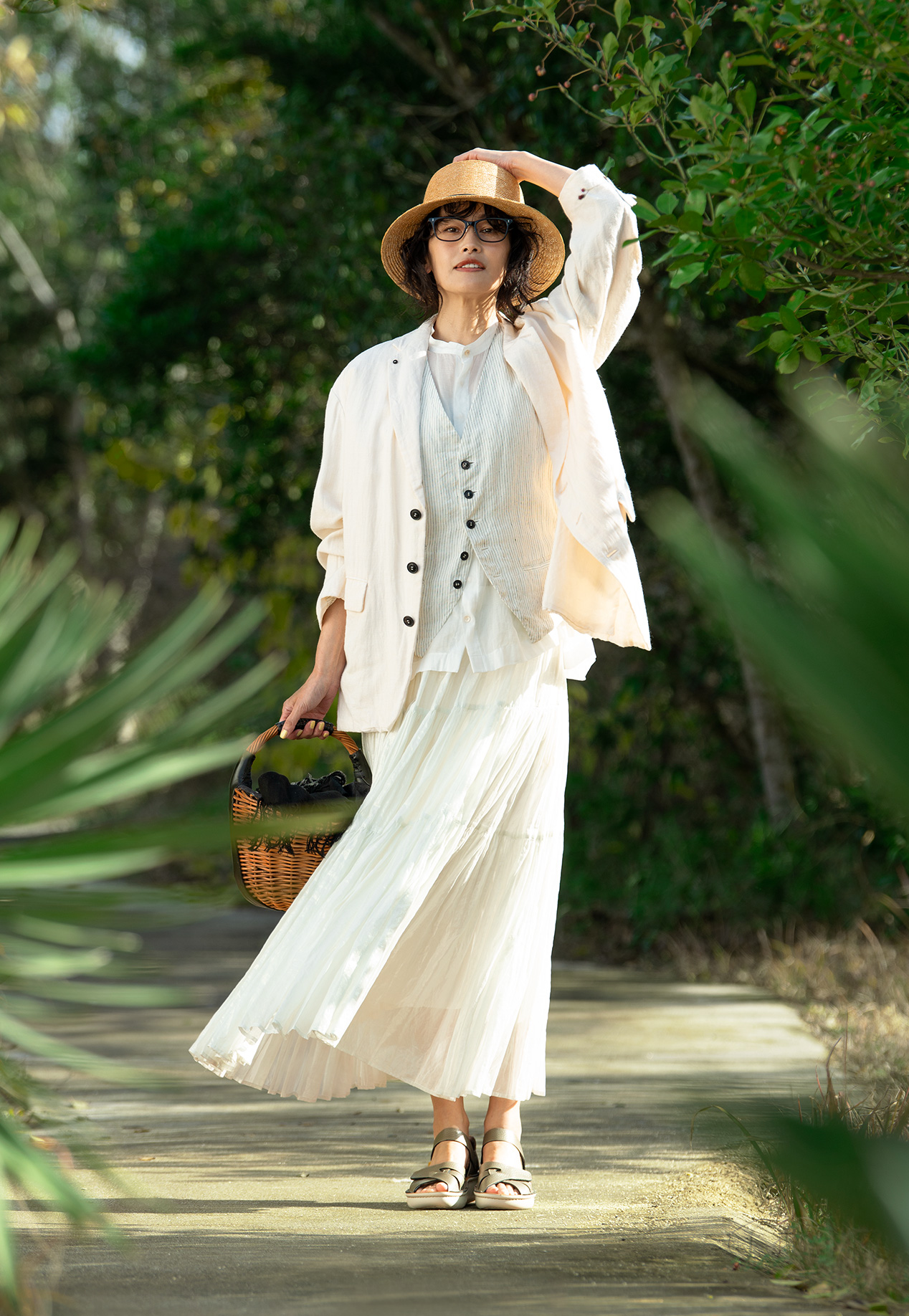 4E 簡単調節面ファスナーサンダル